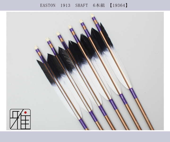 6本セット] EASTON 1913 XX75 イーストン カーボン矢 黒手羽 全長973mm
